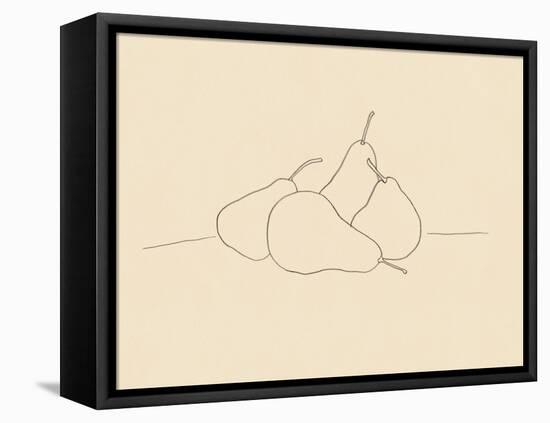 Fruit Line Drawing lII-Victoria Barnes-Framed Stretched Canvas