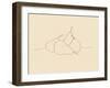 Fruit Line Drawing lII-Victoria Barnes-Framed Art Print