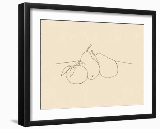 Fruit Line Drawing lV-Victoria Barnes-Framed Art Print