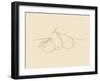 Fruit Line Drawing lV-Victoria Barnes-Framed Art Print