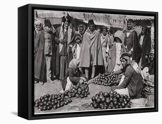 Fruit Market in Baghdad, Iraq, 1925-A Kerim-Framed Stretched Canvas