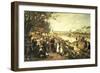 Fruit Market in Schazel, Near the Maria Theresa Bridge, Vienna, 1895-Alois Schonn-Framed Giclee Print