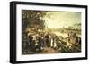 Fruit Market in Schazel, Near the Maria Theresa Bridge, Vienna, 1895-Alois Schonn-Framed Giclee Print