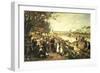 Fruit Market in Schazel, Near the Maria Theresa Bridge, Vienna, 1895-Alois Schonn-Framed Giclee Print