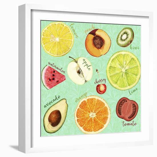 Fruit Medley-The Font Diva-Framed Giclee Print