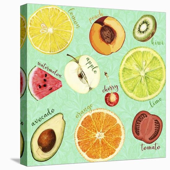 Fruit Medley-The Font Diva-Stretched Canvas