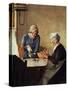 Fruit of the Vine (or Mother and Daughter Pouring Raisins at Table)-Norman Rockwell-Stretched Canvas