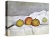 Fruit on a Cloth, c.1890-Paul Cézanne-Stretched Canvas