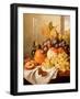 Fruit on a Draped Ledge with a Red Admiral-Edward Ladell-Framed Giclee Print