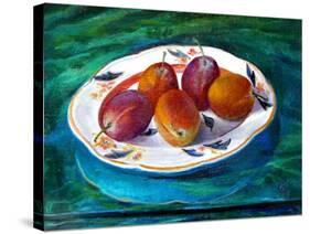 Fruit on a Staffordshire Dish, 2013-Cristiana Angelini-Stretched Canvas