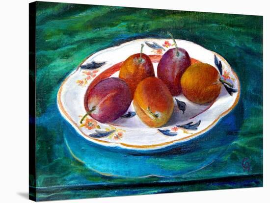 Fruit on a Staffordshire Dish, 2013-Cristiana Angelini-Stretched Canvas