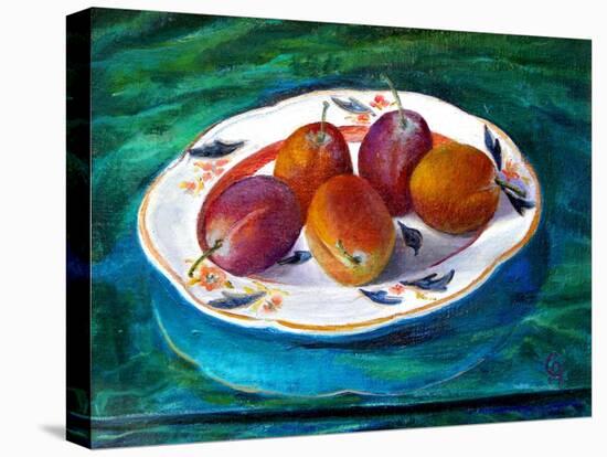 Fruit on a Staffordshire Dish, 2013-Cristiana Angelini-Stretched Canvas