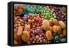 Fruit on Display at Market Stall-null-Framed Stretched Canvas