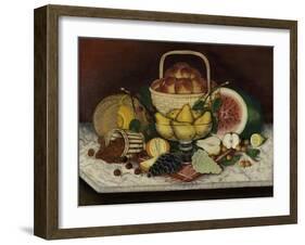 Fruit on Marble, 1865-American School-Framed Giclee Print