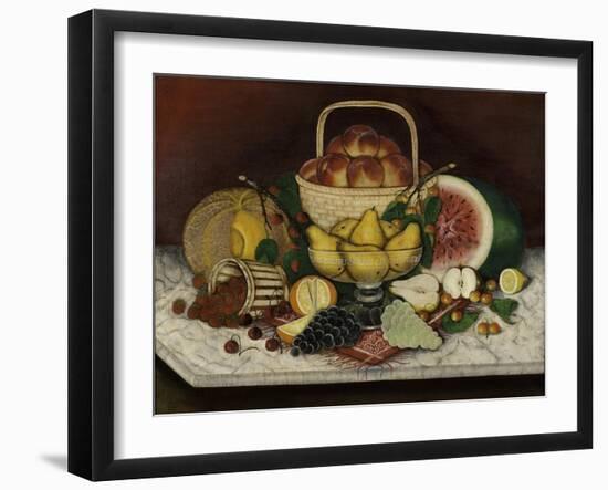 Fruit on Marble, 1865-American School-Framed Giclee Print