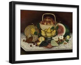 Fruit on Marble, 1865-American School-Framed Giclee Print