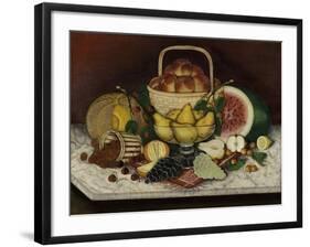 Fruit on Marble, 1865-American School-Framed Giclee Print