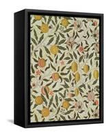 Fruit or Pomegranate Wallpaper Design-William Morris-Framed Stretched Canvas