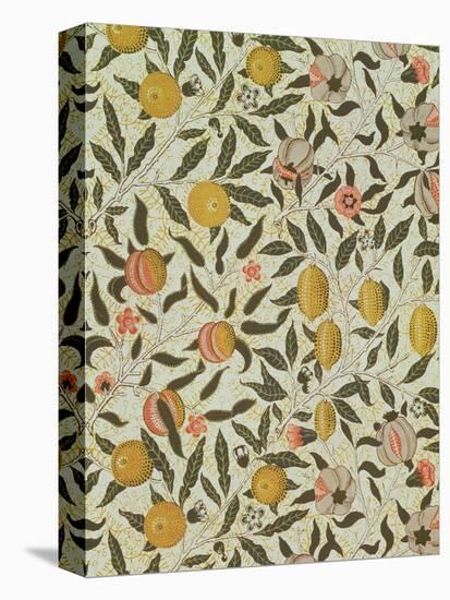 Fruit or Pomegranate Wallpaper Design-William Morris-Stretched Canvas