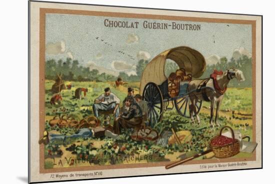 Fruit Pickers' Wagon-null-Mounted Giclee Print