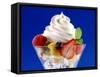 Fruit Salad with Cream Topping-null-Framed Stretched Canvas