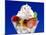 Fruit Salad with Cream Topping-null-Mounted Photographic Print