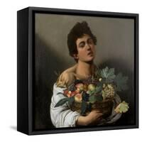 Fruit seller (Boy with Basket of Fruit)-Caravaggio-Framed Stretched Canvas