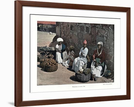 Fruit Sellers, Rio De Janeiro, Brazil, 19th Century-Gillot-Framed Giclee Print