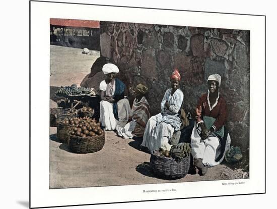 Fruit Sellers, Rio De Janeiro, Brazil, 19th Century-Gillot-Mounted Giclee Print