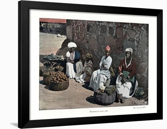 Fruit Sellers, Rio De Janeiro, Brazil, 19th Century-Gillot-Framed Giclee Print