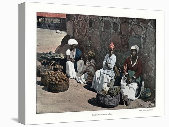 Fruit Sellers, Rio De Janeiro, Brazil, 19th Century-Gillot-Stretched Canvas