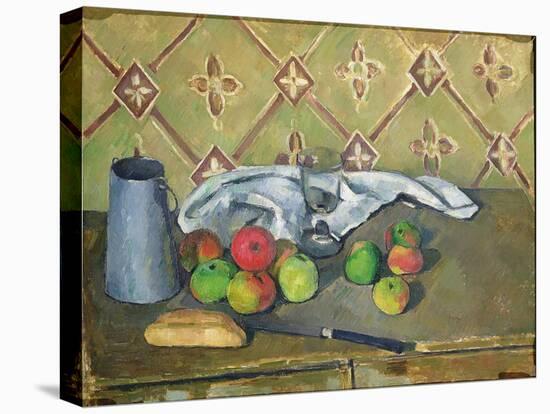 Fruit, Serviette and Milk Jug, c.1879-82-Paul Cézanne-Stretched Canvas