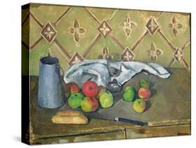Fruit, Serviette and Milk Jug, c.1879-82-Paul Cézanne-Stretched Canvas