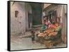 Fruit Stall at San Remo-Walter Tyndale-Framed Stretched Canvas