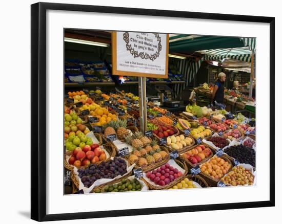 Fruit Stall at Viktualienmarkt, Munich, Bavaria, Germany-Yadid Levy-Framed Photographic Print