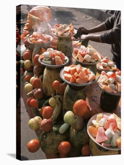 Fruit Stall, Delhi, India-John Henry Claude Wilson-Stretched Canvas