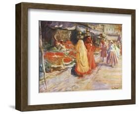 Fruit Stall, Delhi-Eva Roos-Framed Art Print