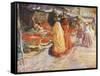 Fruit Stall, Delhi-Eva Roos-Framed Stretched Canvas