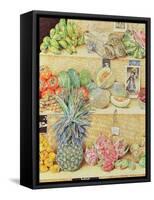 Fruit-Stall, La Laguinilla, 1998-James Reeve-Framed Stretched Canvas