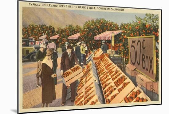 Fruit Stand, California-null-Mounted Art Print