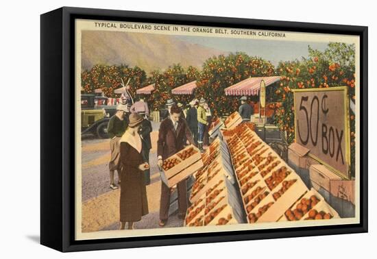 Fruit Stand, California-null-Framed Stretched Canvas