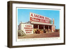 Fruit Stand, Ft. Pierce, Florida-null-Framed Art Print