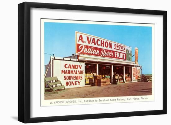 Fruit Stand, Ft. Pierce, Florida-null-Framed Art Print