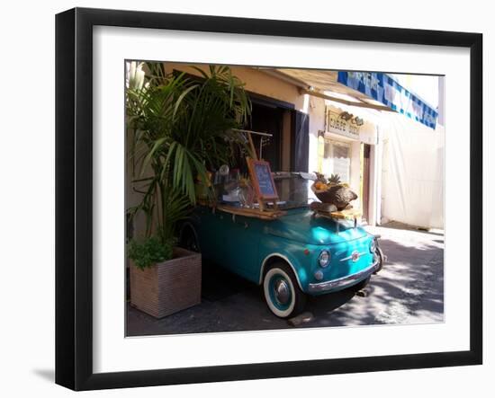 Fruit Stand In Collioure France-Marilyn Dunlap-Framed Art Print