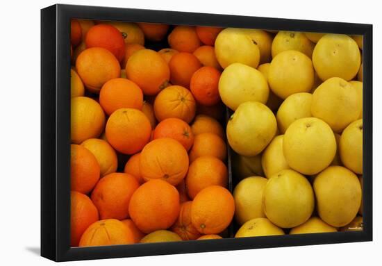 Fruit Stand (Oranges and Grapefruits) Art Poster Print-null-Framed Poster