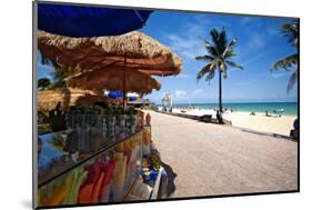 Fruit Stands on Playa Del Carmen, Mexico-George Oze-Mounted Photographic Print