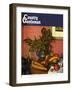 "Fruit Still Life," Country Gentleman Cover, November 1, 1950-Luigi Lucioni-Framed Giclee Print