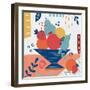 Fruit Still Life II-Farida Zaman-Framed Art Print