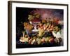 Fruit Still Life in a Landscape, c.1862-72-Severin Roesen-Framed Giclee Print