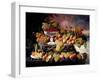 Fruit Still Life in a Landscape, c.1862-72-Severin Roesen-Framed Giclee Print